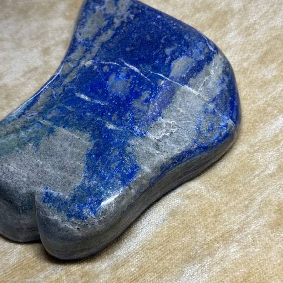 Big and heavy natural Lapis Lazuli gemstone dish brand new